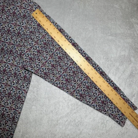 SIGNUM Mens‎ Geometric Abstract Pattern Multicolor Shirt 2XL XXL Cotton - Picture 8 of 13